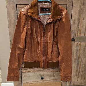 Black Rivet Brown Leather Jacket